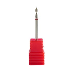 Diamond small drop nail drill bit fine for precise cuticle cleaning and nail prep