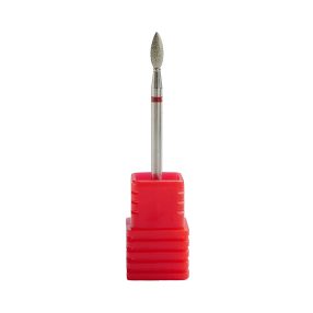 Diamond medium drop nail drill bit fine for precise cuticle cleaning and nail prep