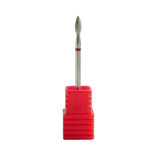 Diamond medium drop nail drill bit fine for precise cuticle cleaning and detailed nail work