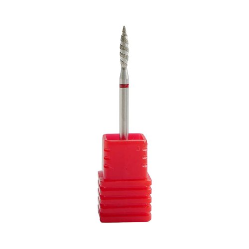 Diamond tornado nail drill bit fine grit for precise cuticle cleaning and detailed nail work