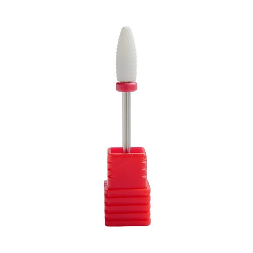 Ceramic cone drill bit corn fine for precise cuticle cleaning and detailed nail work