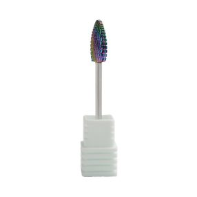 Multicolor carbide cone nail drill bit for fast gel and acrylic removal