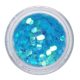 Blue nail art flitter