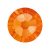 Orange Rhinestones, 100pcs
