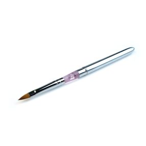Tapered Acrylic Brush #4 with Metal Ferrule for Nail Building - Diamond Nails