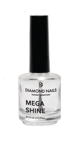 Mega Shine- Top Coat 15ml (Air-Dry) Diamond Nails -Gel Polish-