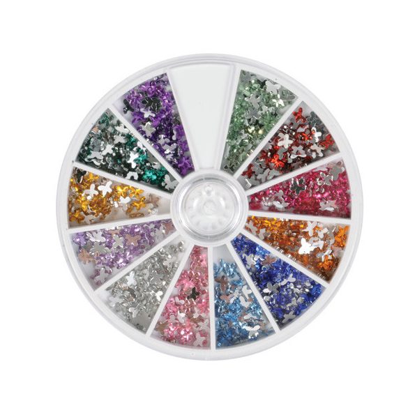 600 Nail Rhinestones, Butterfly