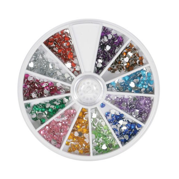 600 Nail Rhinestones, Heart