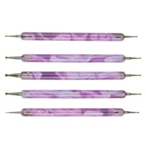 Purple Nail Art Design Tool Kit 5pcs