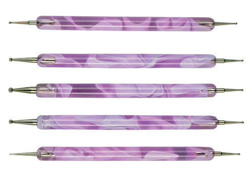 Purple Nail Art Design Tool Kit 5pcs