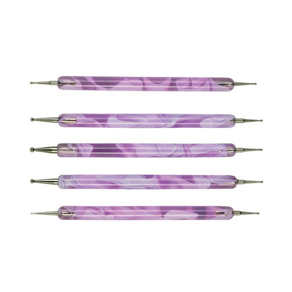 Purple Nail Art Design Tool Kit 5pcs