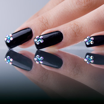 How to prepare your artificial nails for applying decorations.